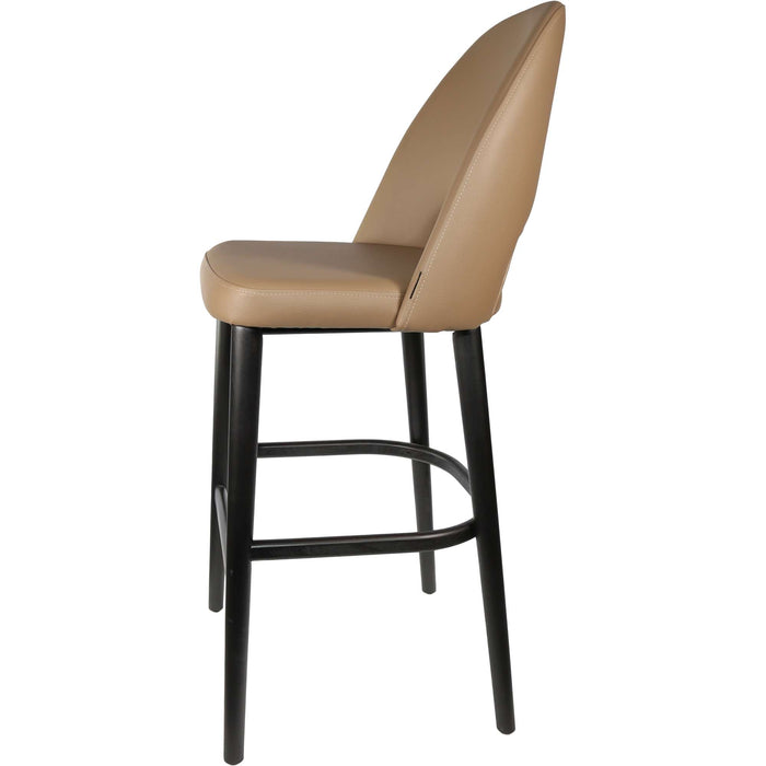 Durafurn Semifreddo Stool - Black Legs/Taupe Vinyl