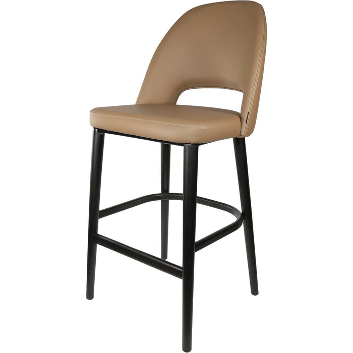 Durafurn Semifreddo Stool - Black Legs/Taupe Vinyl
