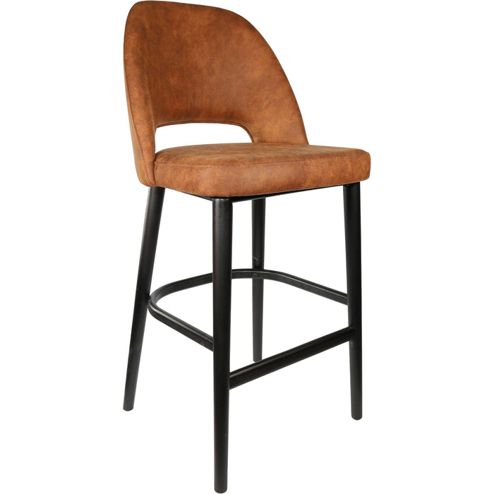 Durafurn Semifreddo Stool - Black Legs/Tan Fabric