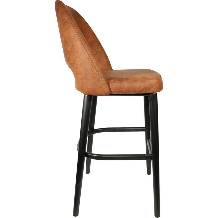 Durafurn Semifreddo Stool - Black Legs/Tan Fabric