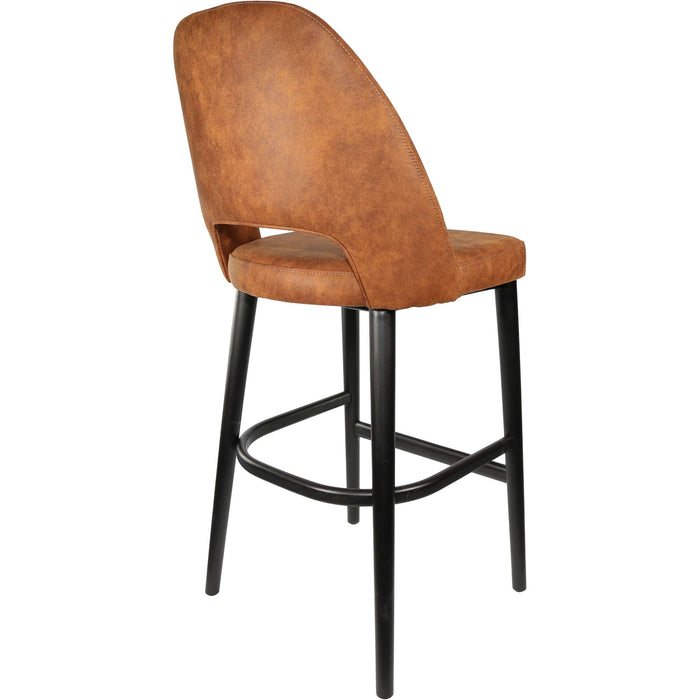 Durafurn Semifreddo Stool - Black Legs/Tan Fabric