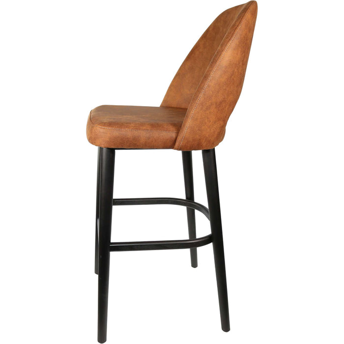 Durafurn Semifreddo Stool - Black Legs/Tan Fabric