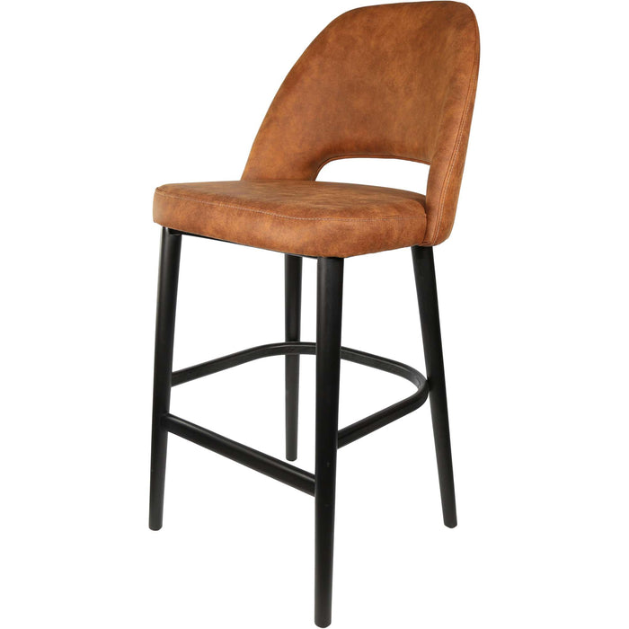Durafurn Semifreddo Stool - Black Legs/Tan Fabric