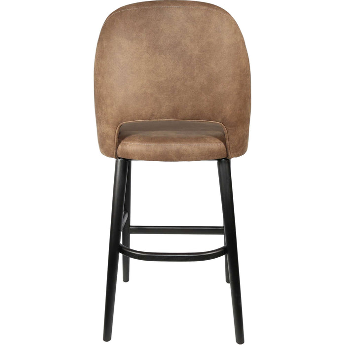 Durafurn Semifreddo Stool - Black Legs/Mocha Fabric
