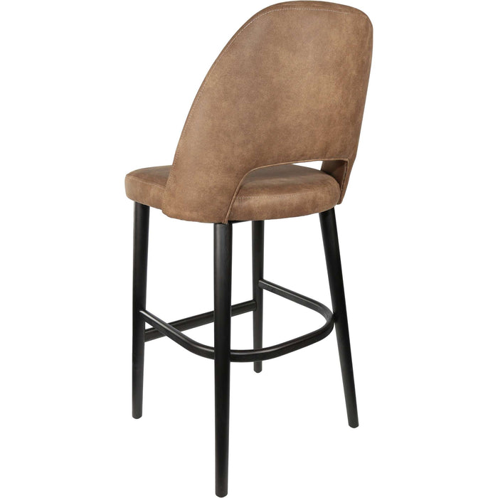 Durafurn Semifreddo Stool - Black Legs/Mocha Fabric