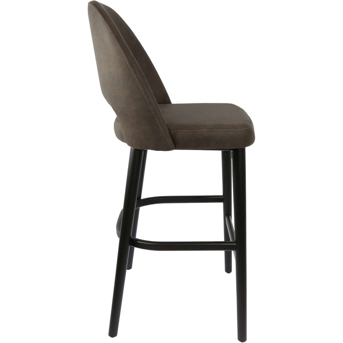 Durafurn Semifreddo Stool - Black Legs/Charcoal Fabric