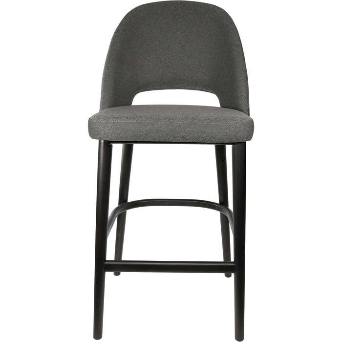 Durafurn Semifreddo Stool - Black Legs/Anthracite Woven Fabric