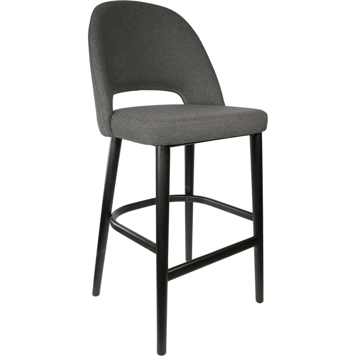 Durafurn Semifreddo Stool - Black Legs/Anthracite Woven Fabric