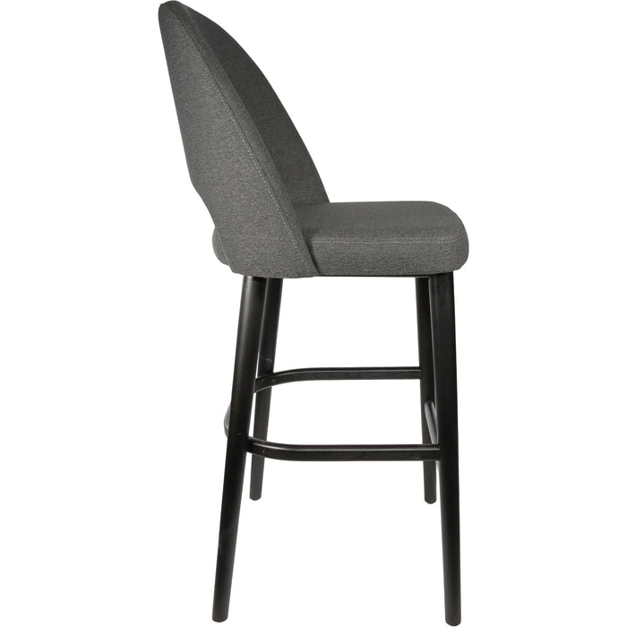 Durafurn Semifreddo Stool - Black Legs/Anthracite Woven Fabric