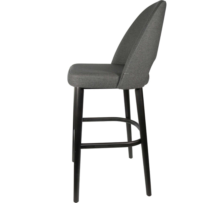 Durafurn Semifreddo Stool - Black Legs/Anthracite Woven Fabric