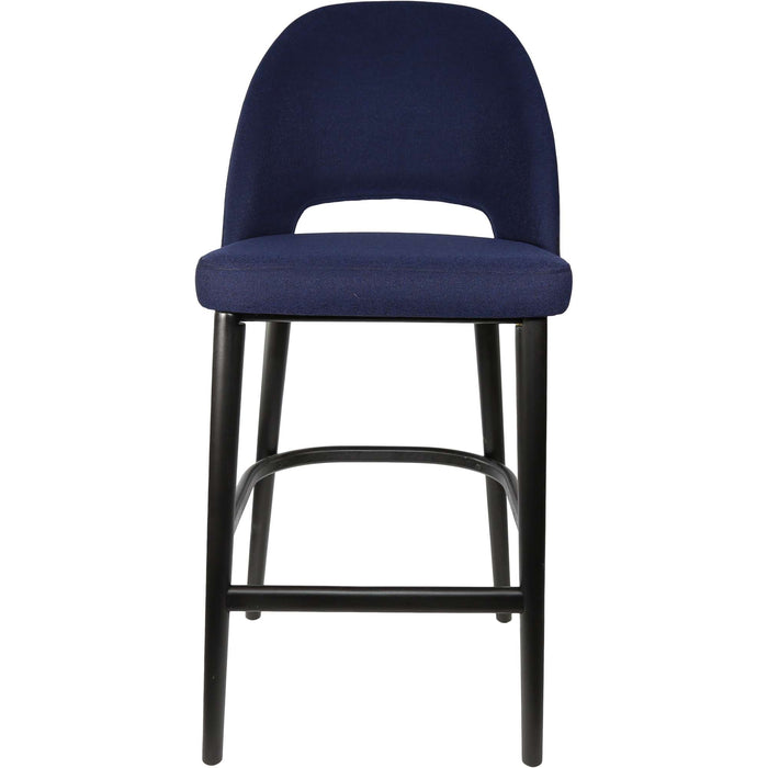 Durafurn Semifreddo Stool - Black Legs/Navy Woven Fabric