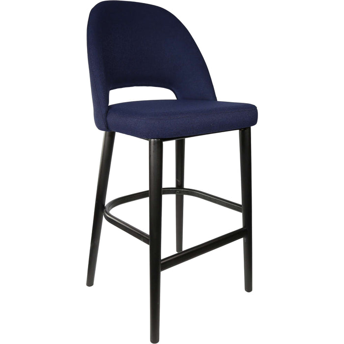 Durafurn Semifreddo Stool - Black Legs/Navy Woven Fabric