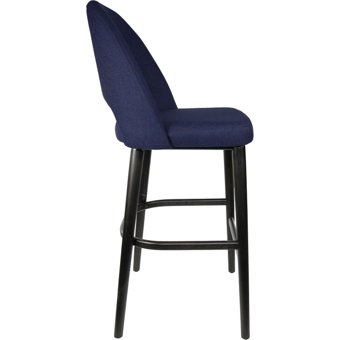 Durafurn Semifreddo Stool - Black Legs/Navy Woven Fabric