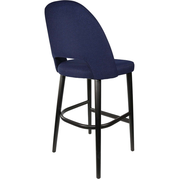 Durafurn Semifreddo Stool - Black Legs/Navy Woven Fabric