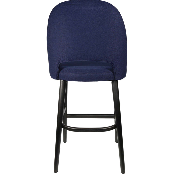 Durafurn Semifreddo Stool - Black Legs/Navy Woven Fabric