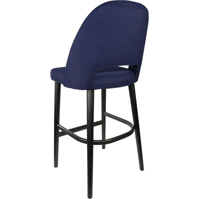 Durafurn Semifreddo Stool - Black Legs/Navy Woven Fabric