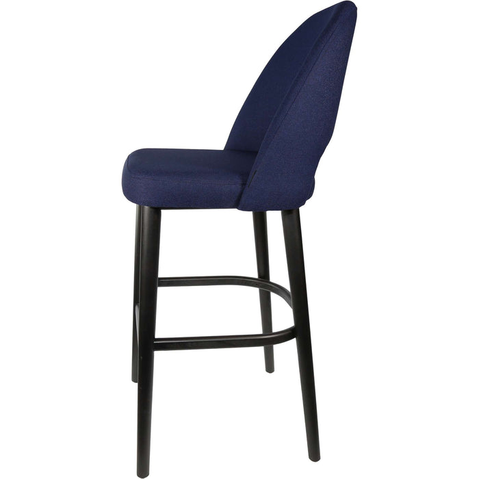 Durafurn Semifreddo Stool - Black Legs/Navy Woven Fabric