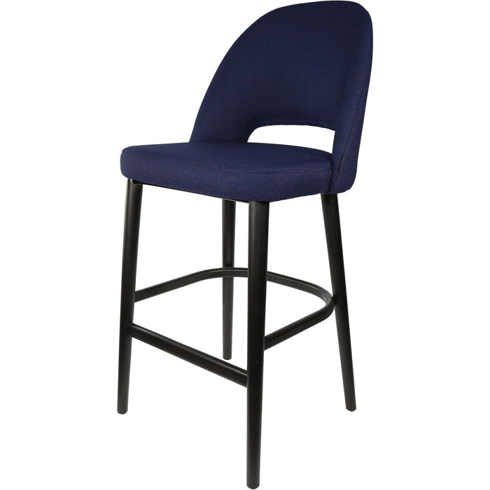 Durafurn Semifreddo Stool - Black Legs/Navy Woven Fabric