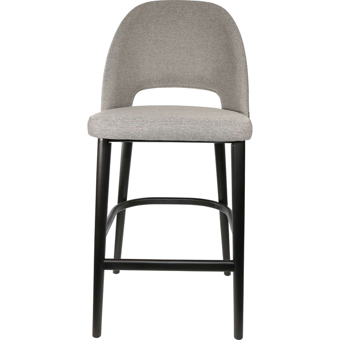 Durafurn Semifreddo Stool - Black Legs/Taupe Woven Fabric