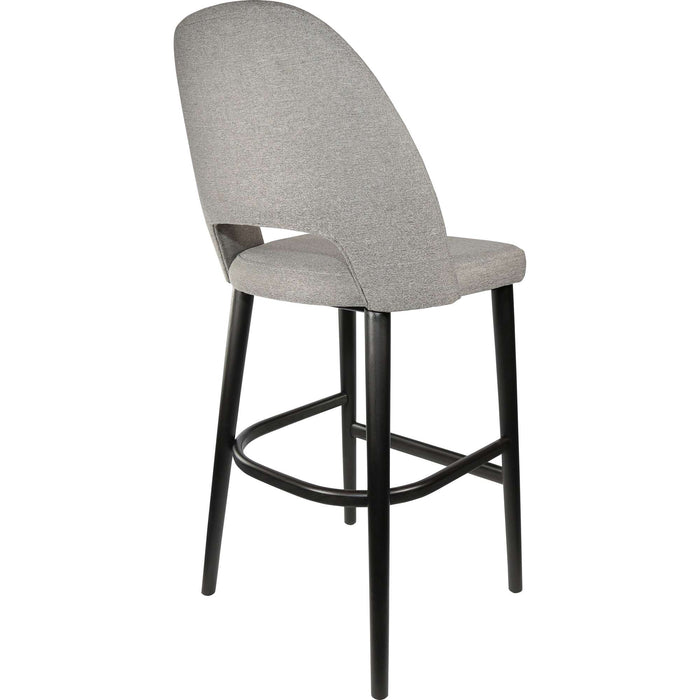 Durafurn Semifreddo Stool - Black Legs/Taupe Woven Fabric