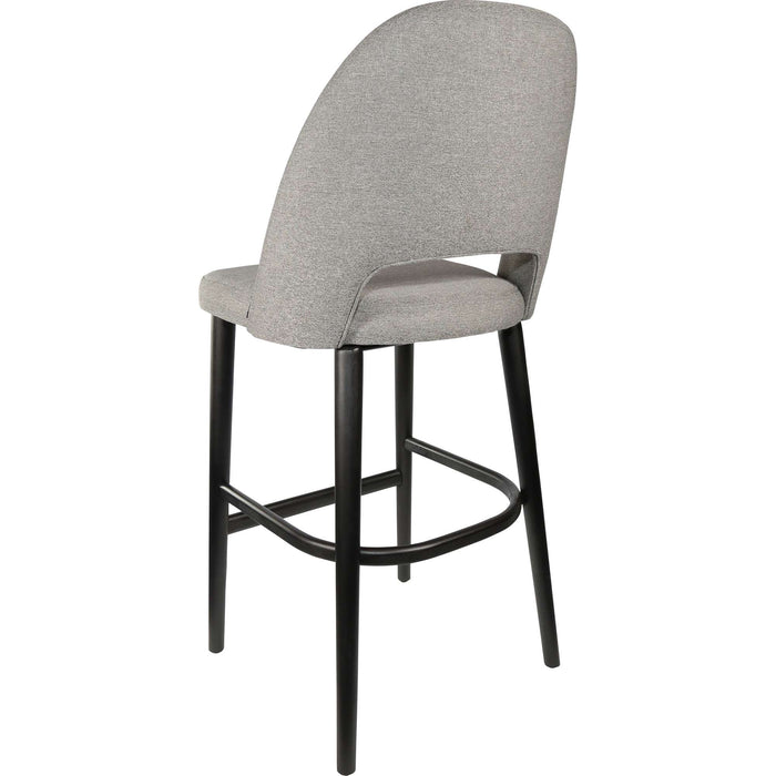 Durafurn Semifreddo Stool - Black Legs/Taupe Woven Fabric