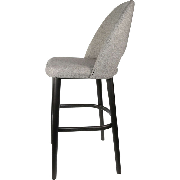 Durafurn Semifreddo Stool - Black Legs/Taupe Woven Fabric