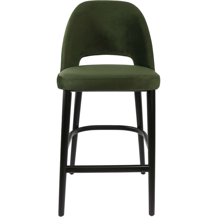 Durafurn Semifreddo Stool - Black Legs/Avocado Velvet