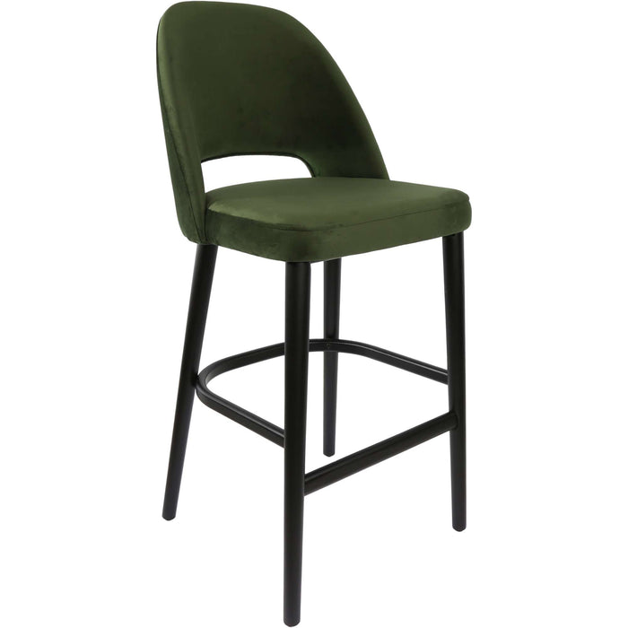 Durafurn Semifreddo Stool - Black Legs/Avocado Velvet