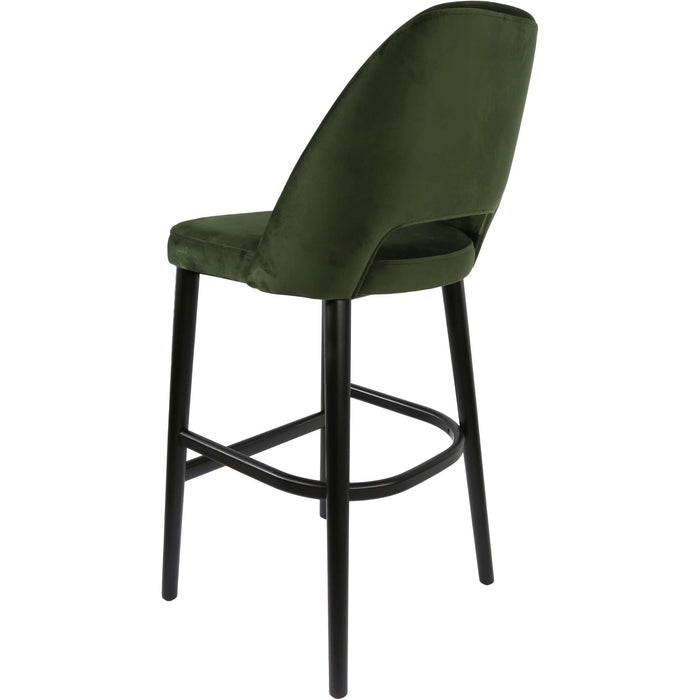 Durafurn Semifreddo Stool - Black Legs/Avocado Velvet