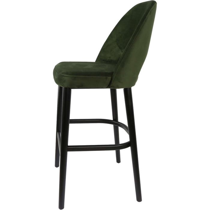 Durafurn Semifreddo Stool - Black Legs/Avocado Velvet