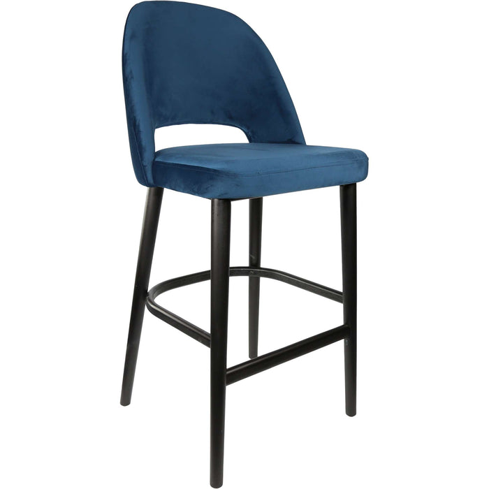 Durafurn Semifreddo Stool - Black Legs/Denim Velvet