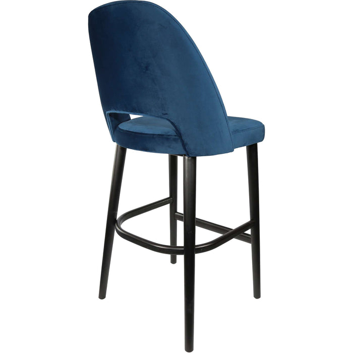 Durafurn Semifreddo Stool - Black Legs/Denim Velvet