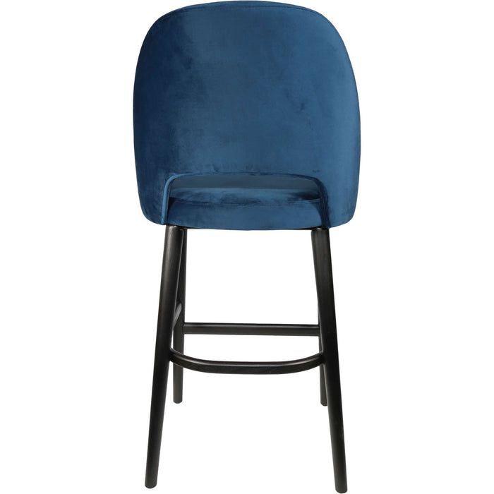 Durafurn Semifreddo Stool - Black Legs/Denim Velvet