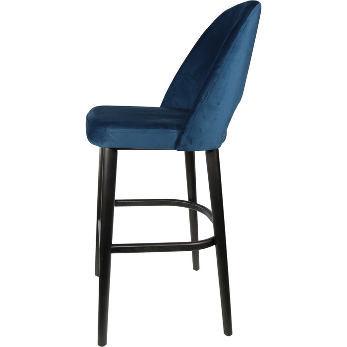 Durafurn Semifreddo Stool - Black Legs/Denim Velvet
