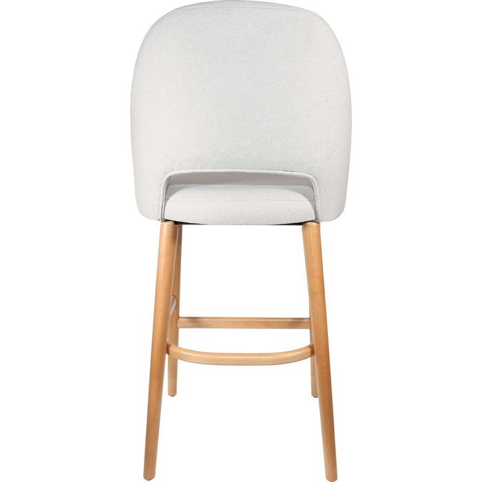 Durafurn Semifreddo Stool - Trojan Oak Legs/ Light Grey Woven Fabric