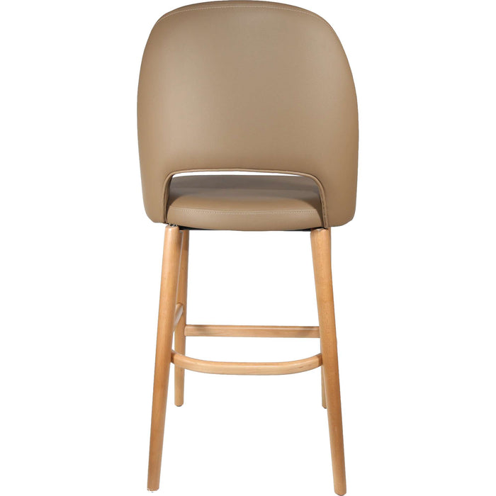 Durafurn Semifreddo Stool - Trojan Oak Legs/Taupe Vinyl