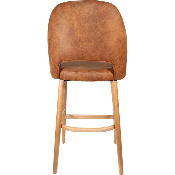 Durafurn Semifreddo Stool - Trojan Oak Legs/Tan Fabric