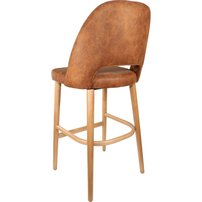 Durafurn Semifreddo Stool - Trojan Oak Legs/Tan Fabric