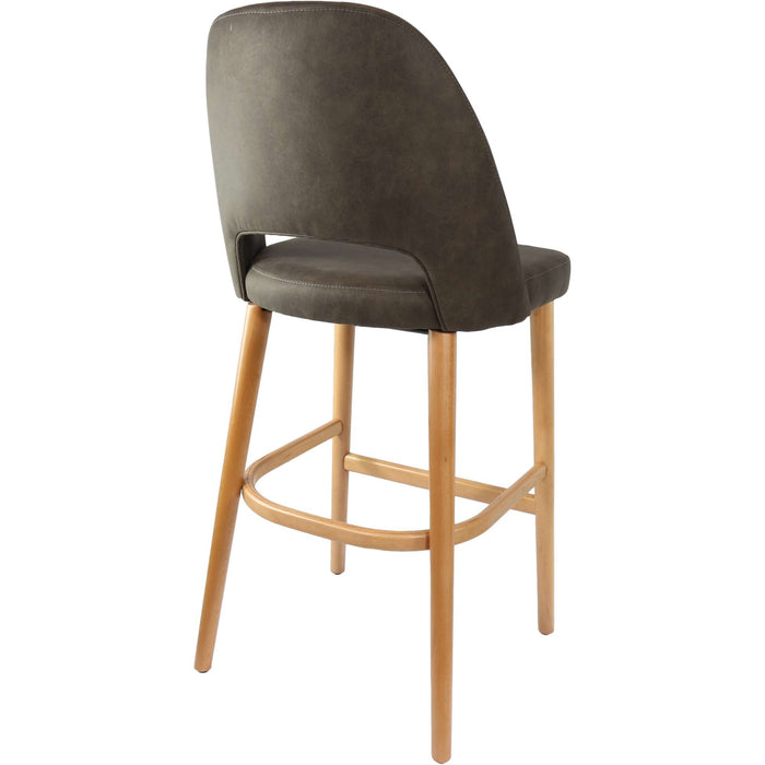 Durafurn Semifreddo Stool - Trojan Oak Legs/Charcoal Fabric