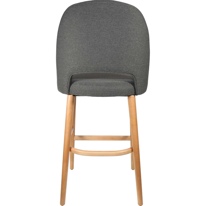 Durafurn Semifreddo Stool - Trojan Oak Legs/Anthracite Woven Fabric