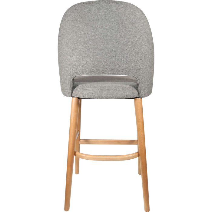 Durafurn Semifreddo Stool - Trojan Oak Legs/Taupe Woven Fabric