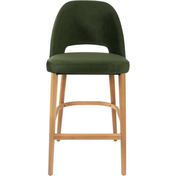 Durafurn Semifreddo Stool - Trojan Oak Legs/Avocado Velvet