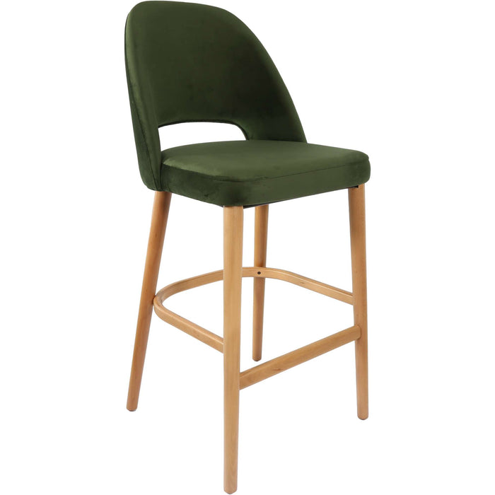 Durafurn Semifreddo Stool - Trojan Oak Legs/Avocado Velvet
