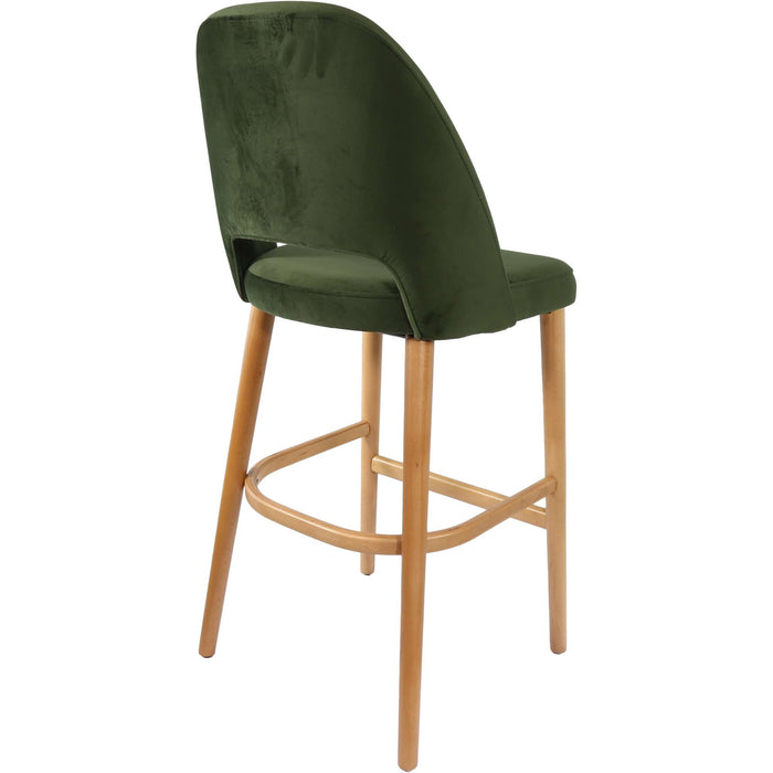Durafurn Semifreddo Stool - Trojan Oak Legs/Avocado Velvet