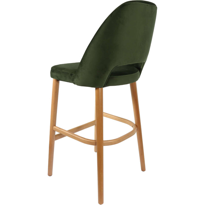 Durafurn Semifreddo Stool - Trojan Oak Legs/Avocado Velvet