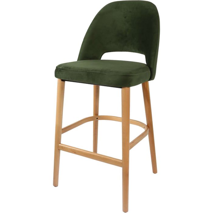 Durafurn Semifreddo Stool - Trojan Oak Legs/Avocado Velvet