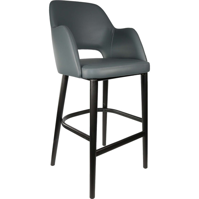 Durafurn Sorbet Stool - Black Legs/Anthracite Vinyl