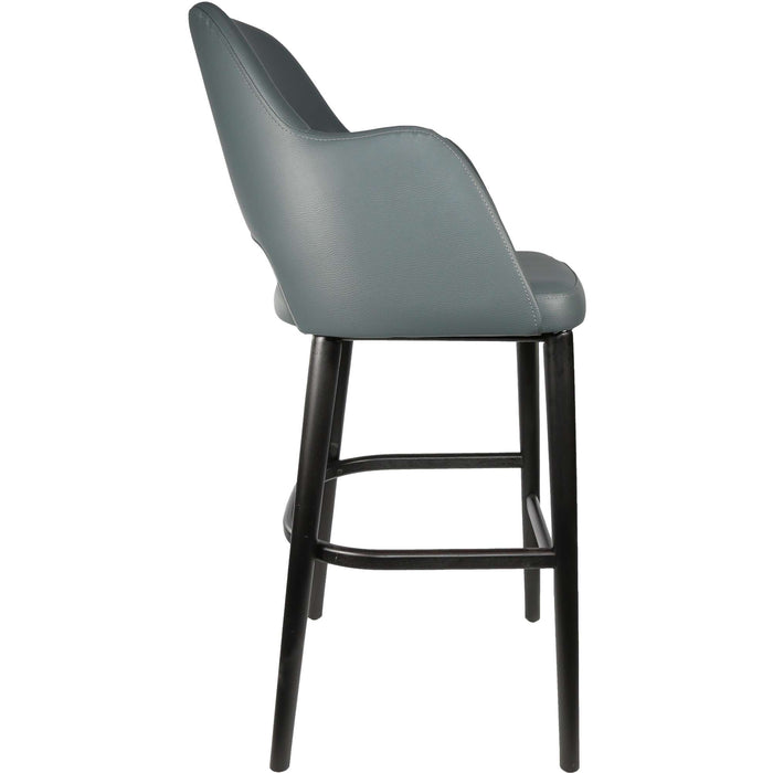 Durafurn Sorbet Stool - Black Legs/Anthracite Vinyl