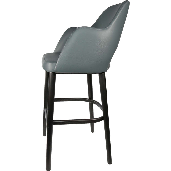 Durafurn Sorbet Stool - Black Legs/Anthracite Vinyl
