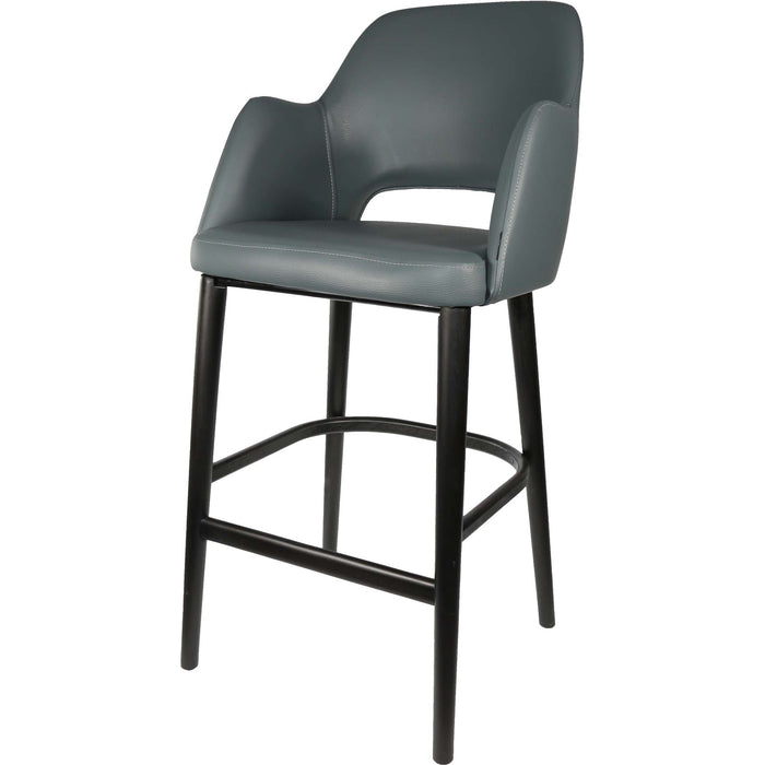 Durafurn Sorbet Stool - Black Legs/Anthracite Vinyl